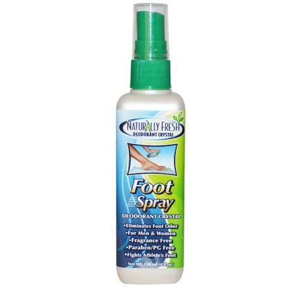 NATURALLY FRESH, DEODORANT CRYSTAL, FOOT SPRAY, 4 FL OZ / 120ml