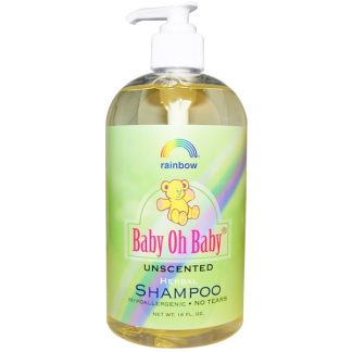RAINBOW RESEARCH, BABY OH BABY, HERBAL SHAMPOO, UNSCENTED, 16 FL OZ