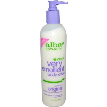 ALBA BOTANICA, NATURAL VERY EMOLLIENT, BODY LOTION, UNSCENTED ORIGINAL, 12 OZ / 340g