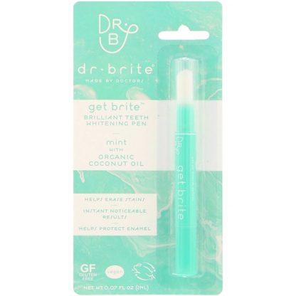 DR. BRITE, GET BRITE, BRILLIANT TEETH WHITENING PEN, MINT, 0.07 FL OZ / 2ml