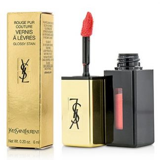 YVES SAINT LAURENT ROUGE PUR COUTURE VERNIS A LEVRES GLOSSY STAIN - # 42 TANGERINE BOHO 6ML/0.2OZ