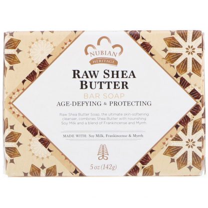 NUBIAN HERITAGE, RAW SHEA BUTTER BAR SOAP, 5 OZ / 142g