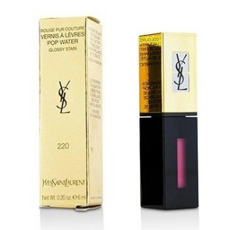 YVES SAINT LAURENT ROUGE PUR COUTURE VERNIS A LEVRES POP WATER GLOSSY STAIN - #220 NUDE STEAM 6ML/0.2OZ