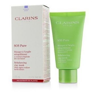 CLARINS SOS PURE REBALANCING CLAY MASK WITH ALPINE WILLOW - COMBINATION TO OILY SKIN 75ML/2.3OZ