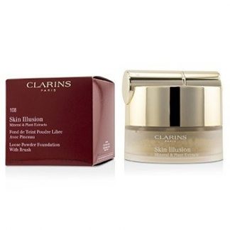 CLARINS SKIN ILLUSION MINERAL &AMP; PLANT EXTRACTS LOOSE POWDER FOUNDATION (WITH BRUSH) (NEW PACKAGING) - # 108 SAND 13G/0.4OZ