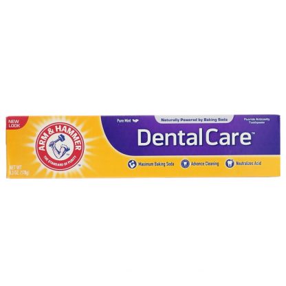 ARM & HAMMER, DENTAL CARE, FLUORIDE ANTICAVITY TOOTHPASTE, PURE MINT, 6.3 OZ / 178g