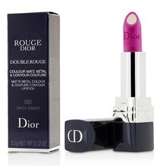 CHRISTIAN DIOR ROUGE DIOR DOUBLE ROUGE MATTE METAL COLOUR &AMP; COUTURE CONTOUR LIPSTICK - # 582 SPICY SWEET 3.5G/0.12OZ
