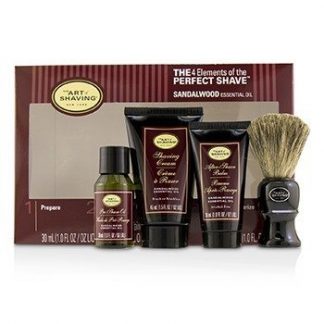THE ART OF SHAVING THE 4 ELEMENTS OF THE PERFECT SHAVE MID-SIZE KIT - SANDALWOOD 4PCS
