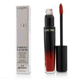 LANCOME L'ABSOLU LACQUER BUILDABLE SHINE &AMP; COLOR LONGWEAR LIP COLOR - # 515 BE HAPPY 8ML/0.27OZ