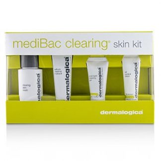DERMALOGICA MEDIBAC CLEARING SKIN KIT: CLEARING SKIN WASH + SEBUM CLEARING MASQUE + OVERNIGHT CLEARING GEL + OIL CONTROL LOTION 4PCS