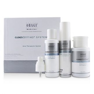 OBAGI CLENZIDERM M.D. ACNE THERAPEUTIC SYSTEM: CLEANSER 118ML + PORE THERAPY 148ML + THERAPEUTIC LOTION 47ML 3PCS