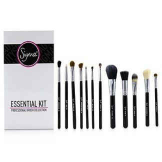 SIGMA BEAUTY ESSENTIAL KIT PROFESSIONAL BRUSH COLLECTION - # BLACK 12PCS