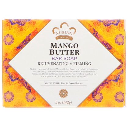 NUBIAN HERITAGE, MANGO BUTTER BAR SOAP, 5 OZ / 142g