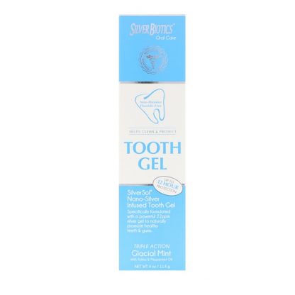 AMERICAN BIOTECH LABS, SILVER BIOTICS, TOOTH GEL, GLACIAL MINT, 4 OZ / 114g