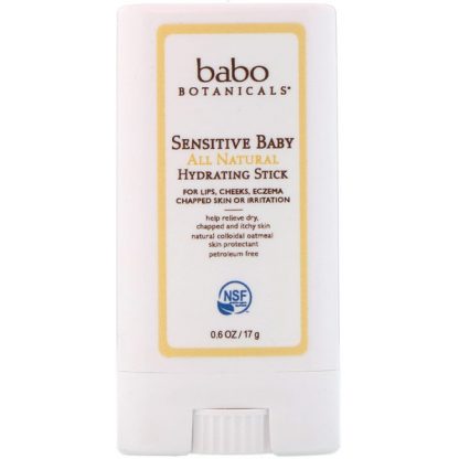 BABO BOTANICALS, SENSITIVE BABY, ALL NATURAL HYDRATING STICK, 0.6 OZ / 17g