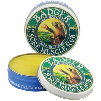 BADGER COMPANY, SORE MUSCLE RUB, COOLING BLEND, 2 OZ / 56g
