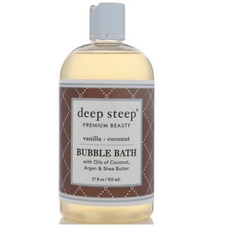 DEEP STEEP, BUBBLE BATH, VANILLA - COCONUT, 17 FL OZ / 503ml