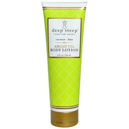 DEEP STEEP, ARGAN OIL BODY LOTION, COCONUT - LIME, 8 FL OZ / 237ml