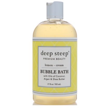 DEEP STEEP, BUBBLE BATH, LEMON - CREAM, 17 FL OZ / 503ml