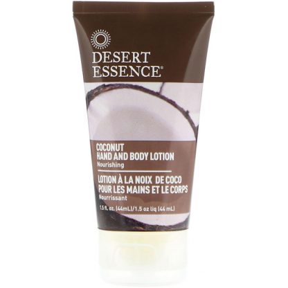 DESERT ESSENCE, TRAVEL SIZE, COCONUT HAND AND BODY LOTION, 1.5 FL OZ / 44ml