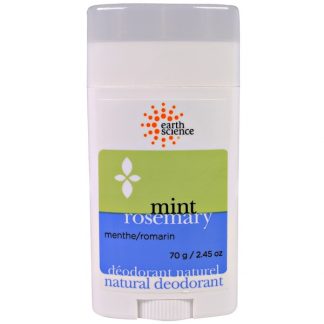 EARTH SCIENCE, NATURAL DEODORANT, MINT ROSEMARY, 2.45 OZ / 70g