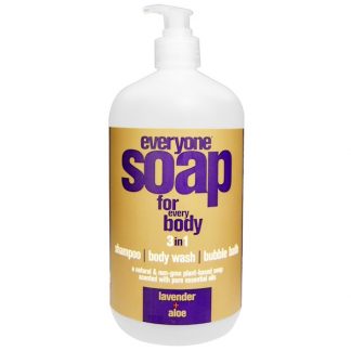 EO PRODUCTS, EVERYONE SOAP FOR EVERY BODY, 3 IN ONE, LAVENDER + ALOE, 32 FL OZ / 946ml