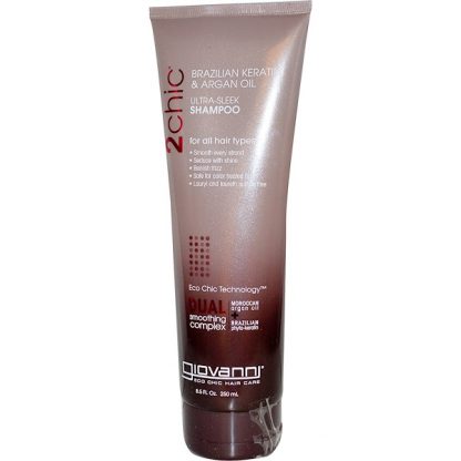 GIOVANNI, 2CHIC, ULTRA-SLEEK SHAMPOO, BRAZILIAN KERATIN & ARGAN OIL, 8.5 FL OZ / 250ml