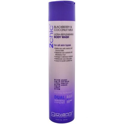 GIOVANNI, 2CHIC, ULTRA-REPLENISHING, BODY WASH, BLACKBERRY & COCONUT MILK, 10.5 FL OZ / 310ml