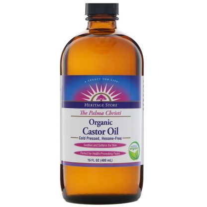 HERITAGE STORE, ORGANIC CASTOR OIL, 16 FL OZ / 480ml