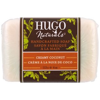 HUGO NATURALS, HANDCRAFTED SOAP, CREAMY COCONUT, 4 OZ / 113g