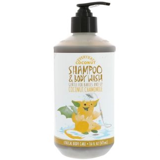 EVERYDAY COCONUT, SHAMPOO & BODY WASH, GENTLE FOR BABIES AND UP, COCONUT CHAMOMILE, 16 FL OZ / 475ml