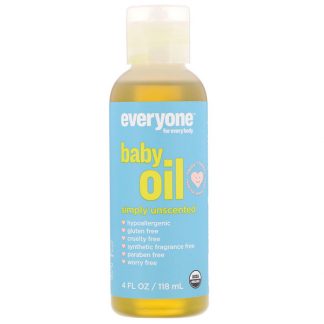 EVERYONE, ORGANIC BABY OIL, SIMPLY UNSCENTED, 4 FL OZ / 118ml