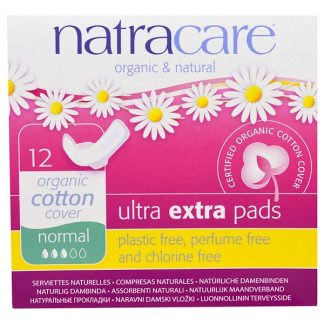 NATRACARE, ORGANIC & NATURAL, ULTRA EXTRA PADS, NORMAL, 12 PADS