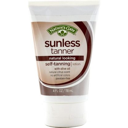 NATURE'S GATE, SUNLESS TANNER, SELF-TANNING LOTION, 4 FL OZ / 118ml