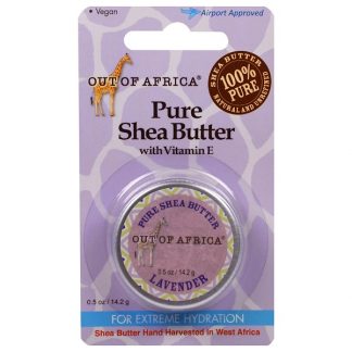 OUT OF AFRICA, PURE SHEA BUTTER WITH VITAMIN E, LAVENDER, 0.5 OZ / 14.2g