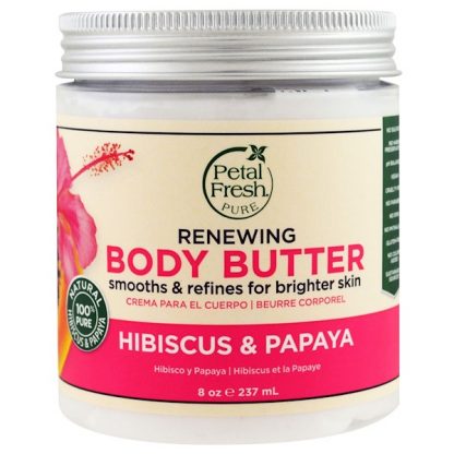 PETAL FRESH, PURE, BODY BUTTER, RENEWING, HIBISCUS & PAPAYA, 8 OZ / 237ml