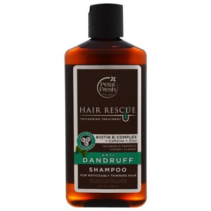 PETAL FRESH, PURE, HAIR RESCUE THICKENING TREATMENT, ANTI DANDRUFF SHAMPOO, 12 FL OZ / 355ml