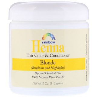 RAINBOW RESEARCH, HENNA, HAIR COLOR AND CONDITIONER, BLONDE, 4 OZ / 113g