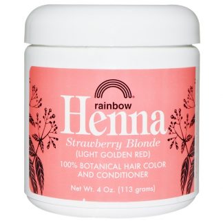 RAINBOW RESEARCH, HENNA, HAIR COLOR AND CONDITIONER, STRAWBERRY BLONDE (LIGHT GOLDEN RED), 4 OZ / 113g