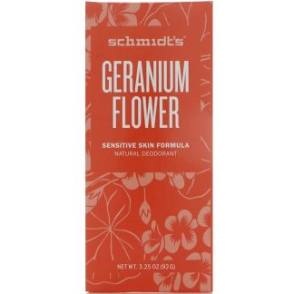 SCHMIDT'S NATURALS, SENSITIVE SKIN FORMULA, GERANIUM FLOWER, 3.25 OZ / 92g