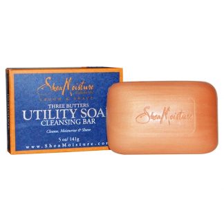 SHEAMOISTURE, THREE BUTTERS UTILITY SOAP, CLEANSING BAR, 5 OZ / 141g