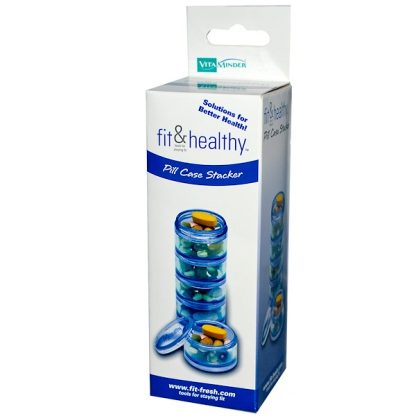 VITAMINDER, FIT & HEALTHY, PILL CASE STACKER