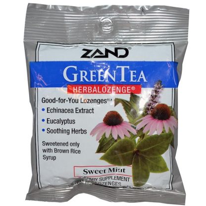 ZAND, GREENTEA, HERBALOZENGE, SWEET MINT, 15 LOZENGES