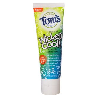 TOM'S OF MAINE, WICKED COOL! FLUORIDE TOOTHPASTE, MILD MINT, 4.2 OZ / 119g