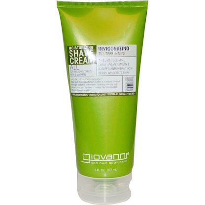 GIOVANNI, MOISTURIZING SHAVE CREAM, INVIGORATING, TEA TREE & MINT, 7 FL OZ / 207ml