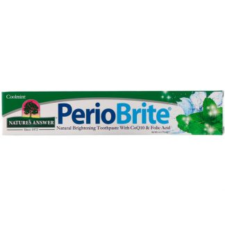 NATURE'S ANSWER, PERIOBRITE NATURAL BRIGHTENING TOOTHPASTE, COOL MINT, 4 OZ / 113.4G)