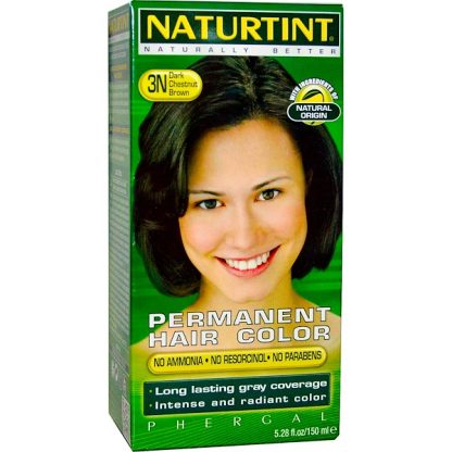 NATURTINT, PERMANENT HAIR COLOR, 3N DARK CHESTNUT BROWN, 5.28 FL OZ / 150ml