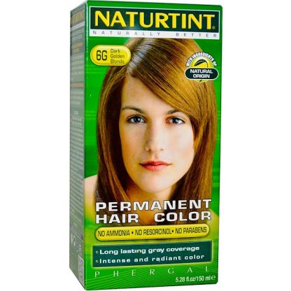 NATURTINT, PERMANENT HAIR COLOR, 6G DARK GOLDEN BLONDE, 5.28 FL OZ / 150ml