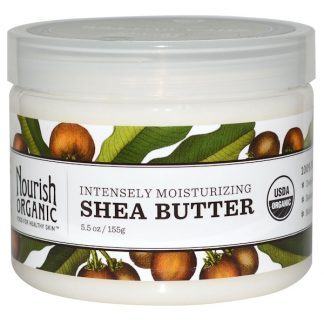 NOURISH ORGANIC, INTENSELY MOISTURIZING SHEA BUTTER, 5.5 OZ / 155g