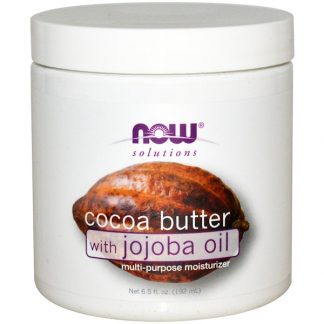 NOW FOODS, SOLUTIONS, COCOA BUTTER, WITH JOJOBA OIL, 6.5 FL OZ / 192ml